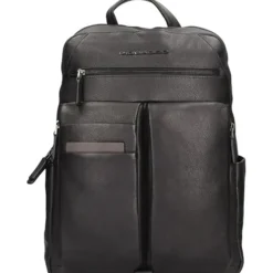 Zaino in pelle con scomparto per laptop